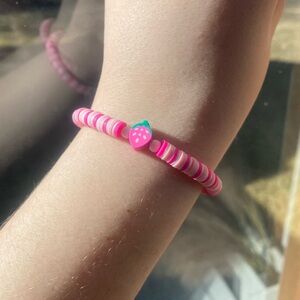 Pink Strawberry Bracelet